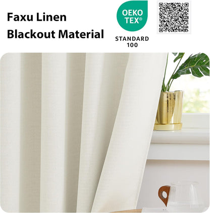 NICETOWN Blackout Tiers - 24 Inch Grommet Half Window Curtains | Light Blocking Valances for Kitchen & Bathroom, 2 Panels