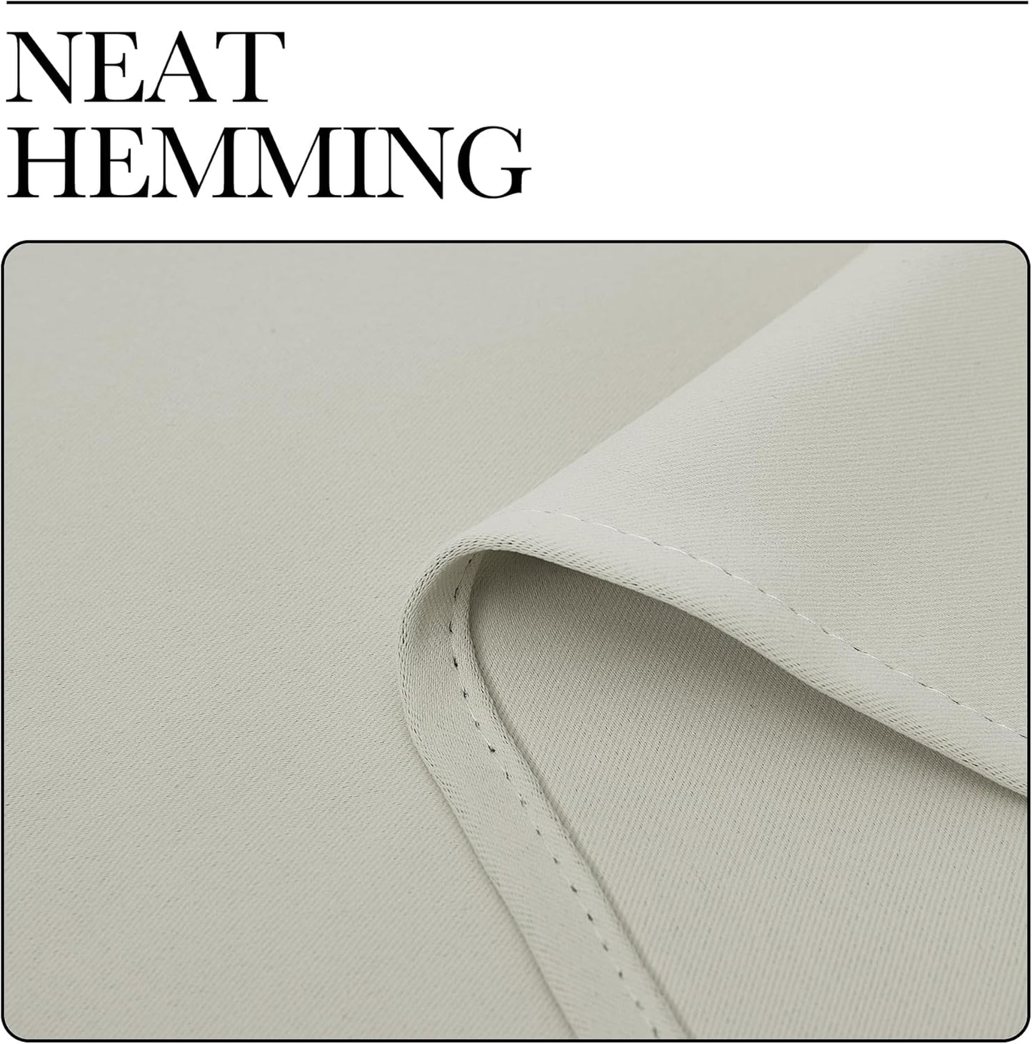 NICETOWN Thermal Insulated Grommet Curtains - Room Darkening Drapes for Bedroom | Bone White, 2 Panels (W42 x L63)