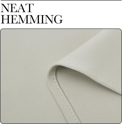NICETOWN Thermal Insulated Grommet Curtains - Room Darkening Drapes for Bedroom | Bone White, 2 Panels (W42 x L63)