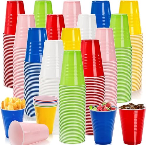 Goaste 240-Pack Colorful 16oz Disposable Plastic Party Cups - Perfect for Events & Gatherings