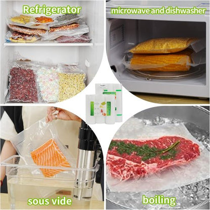 L'ELEF MISTICO Vacuum Sealer Bags - BPA-Free Food Saver Rolls (11'' x 20') for Sous Vide & Meal Prep