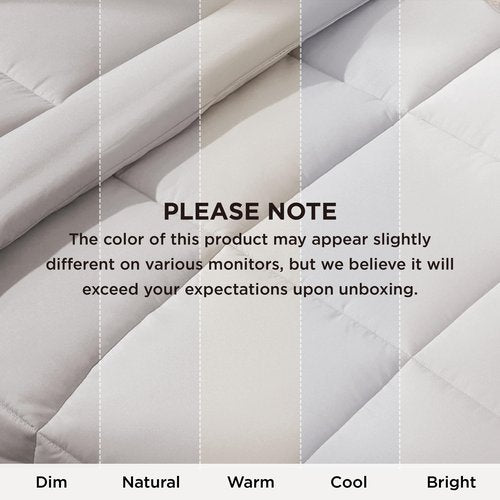 Bedsure Comforter Duvet Insert - Quilted Comforters Oversized King, All Season Duvet, GentleSoft Down Alternative Bedding, with 8 Tabs, Gifts for Women/Men, Light Grey, Oversized King 116 x 98 Inches