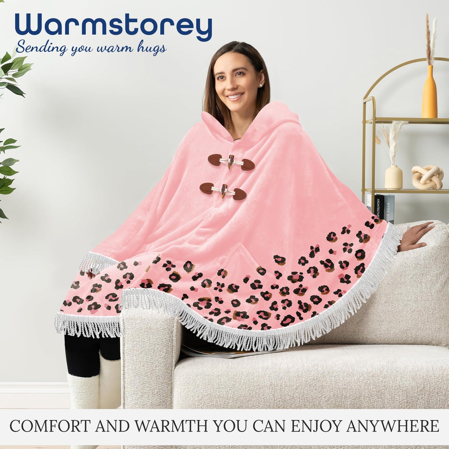 Warmstorey Mothers Day, Birthday Gift for Wife – Spoiled Wife Wearable Blanket Hoodie, Cozy Gift from Husband, Birthday Gift Ideas, Anniversary Present, Comfortable Wife Poncho for Mothers Day