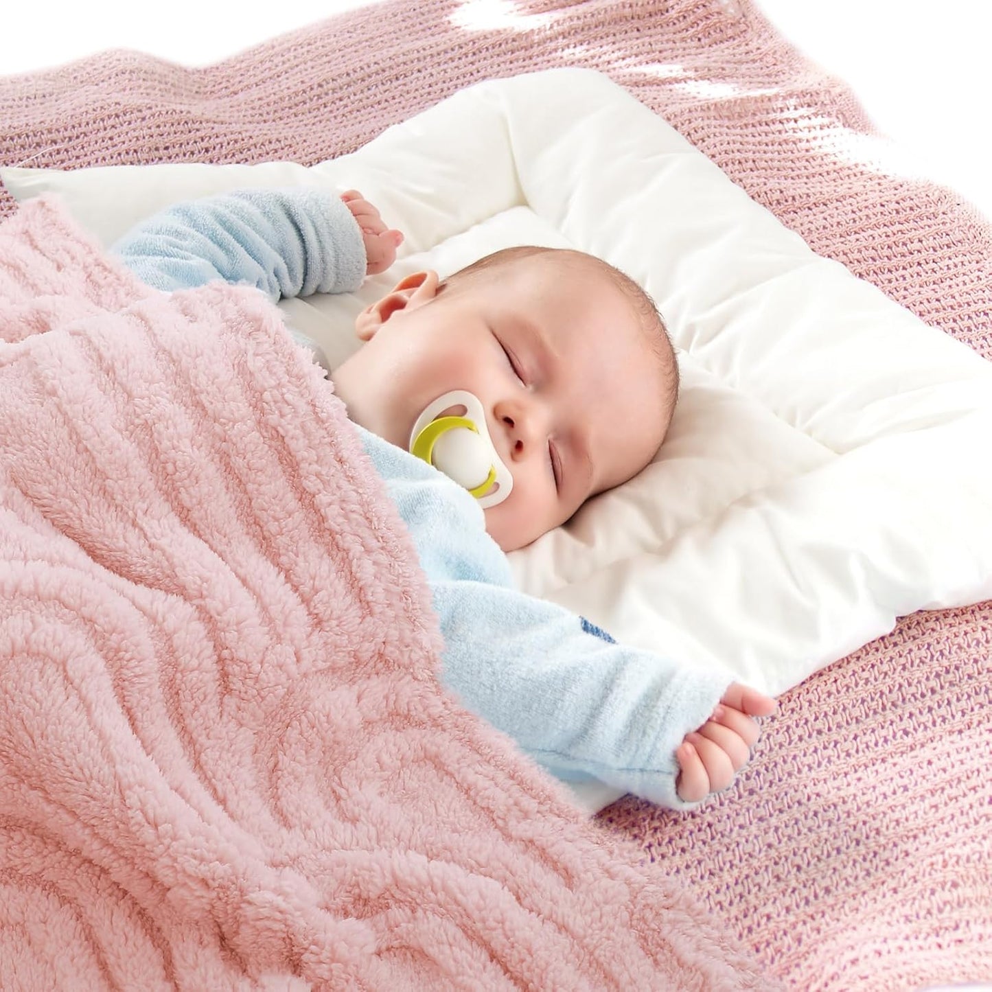 Skiennix 3D Boho Baby Blanket - Soft Unisex Receiving Blankets for Newborns & Toddlers | 32" x 24" Rainbow Design