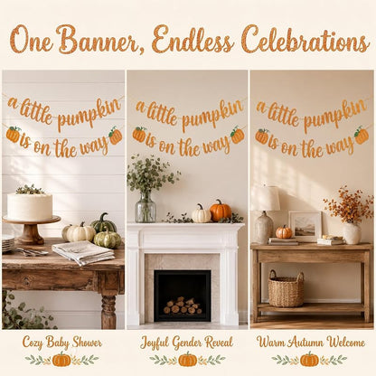 This Little Pumpkin Banner - Variation of THIS Listing Banner1 for Pumpkin Baby Shower & Gender Reveal