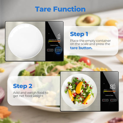 WARMKEY Smart Nutrition Food Scale - Digital Kitchen Scale with Nutritional Calculator App,Tare Function,Track Calories &24 Nutrients,11lb, Grams/Ounces, Healthy Eating & Meal Prep