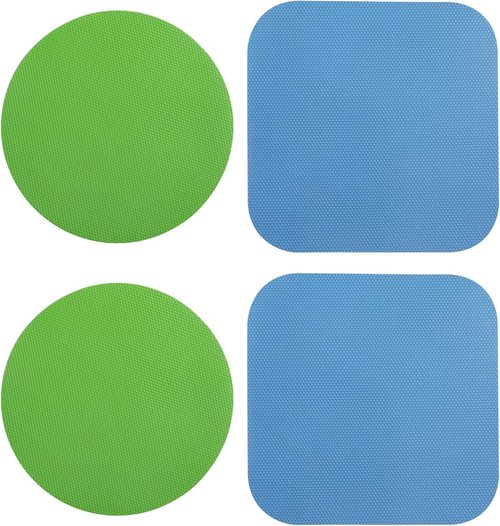 LUTER Multi-Function Silicone Jar Opener - Ideal for Seniors with Arthritis | 4-Piece Set in Light Blue & Green