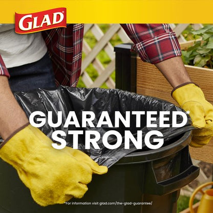 Glad Large 30 Gallon Trash Bags, Unscented Heavy Duty Garbage Bags, Forceflex with Drawstring, 30 Count (Packaging May Vary)