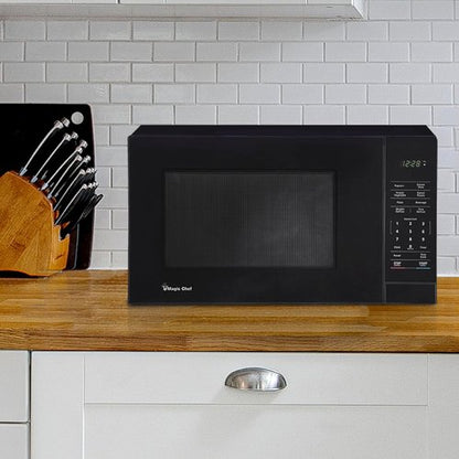 Magic Chef Microwave Oven - 1000 Watts Compact Digital Kitchen Appliance | 1.1 Cu. Ft., Black, One-Touch Cooking, Child Lock, Timer, Reheat & Defrost