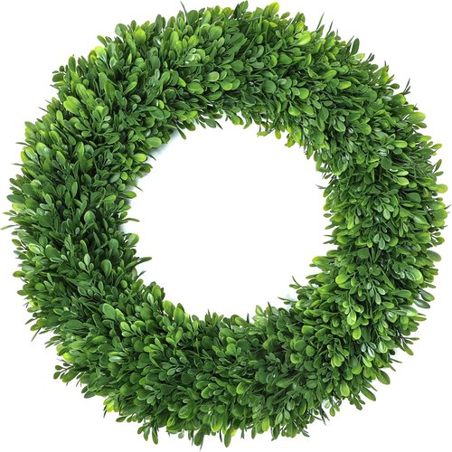 LZNPA Boxwood Wreath - Realistic 22-Inch Spring Decor for Front Door | All-Season Green Wreath for Home