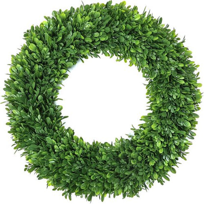 LZNPA Boxwood Wreath - Realistic 22-Inch Spring Decor for Front Door | All-Season Green Wreath for Home
