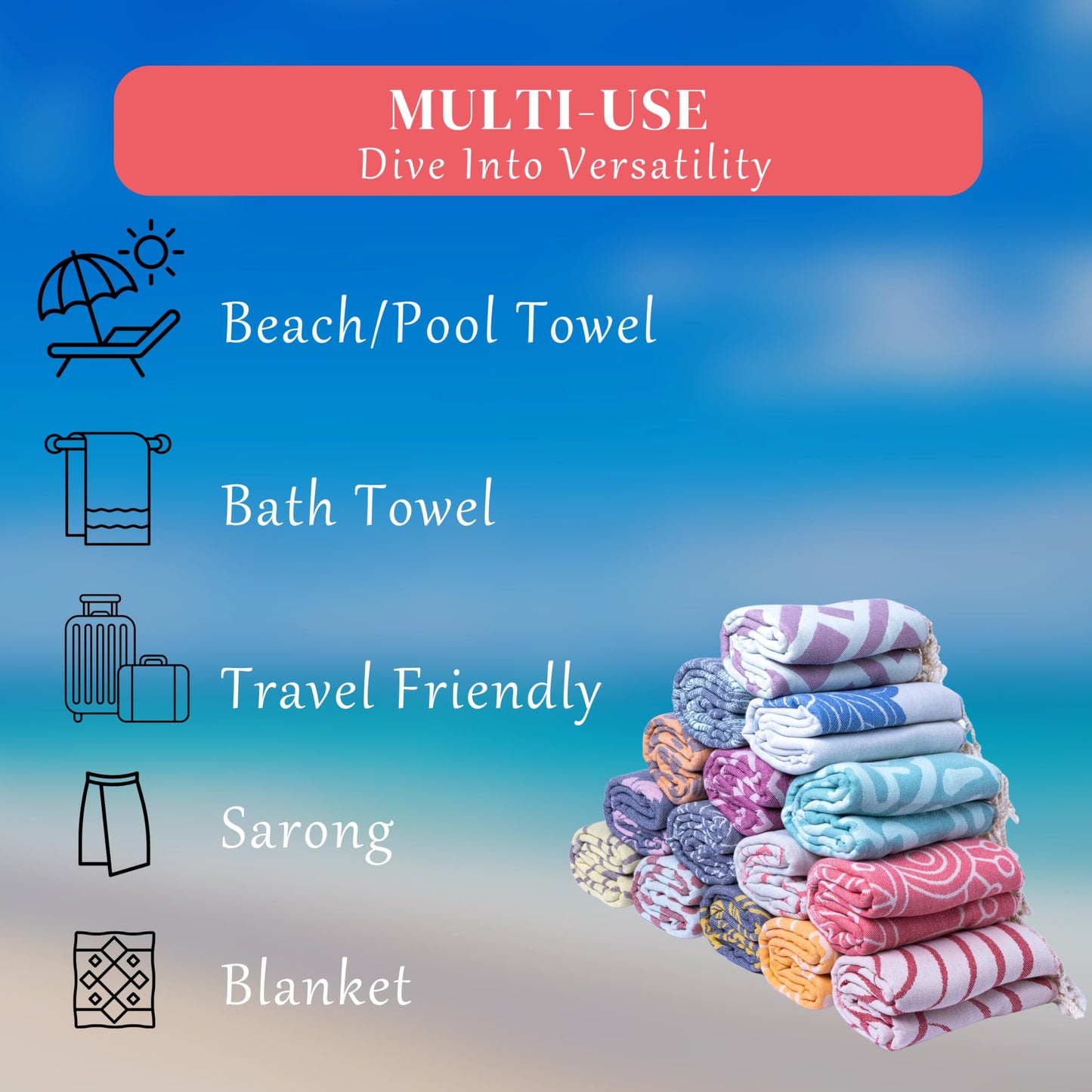 Quick Dry Pool Towels Oversized for Adults - Swim Towels for Swimmers - Large 100% Cotton Beach Towels Oversized (69 x 37 inch) - Sand Free, Cloud, Thin & Lightweight for Travel - Cruise & Beach Gifts