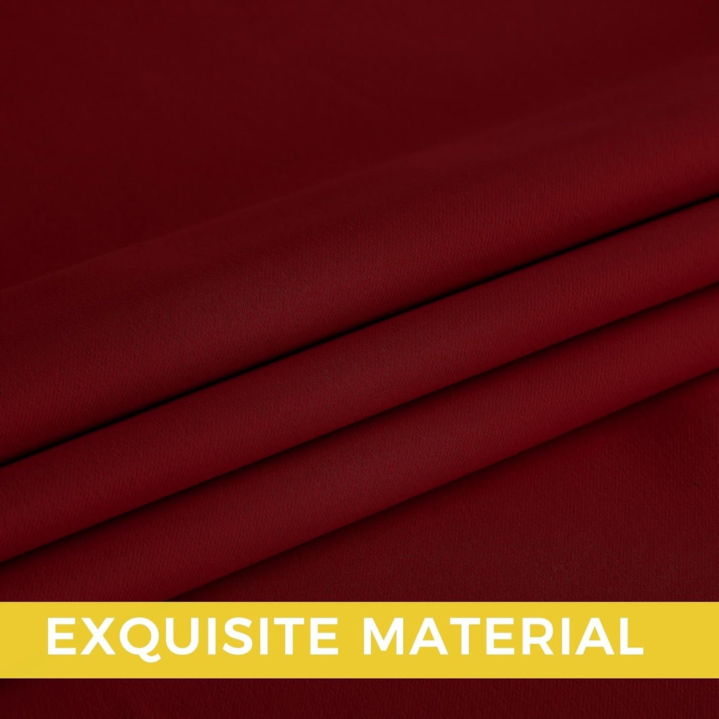 NICETOWN Room Darkening Curtains - Burgundy Red Drapery Panels, 2 Pack | W52 x L84