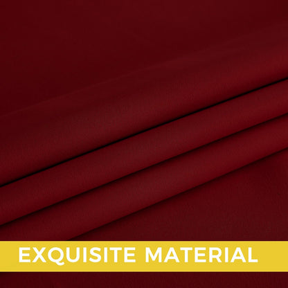 NICETOWN Room Darkening Curtains - Burgundy Red Drapery Panels, 2 Pack | W52 x L84