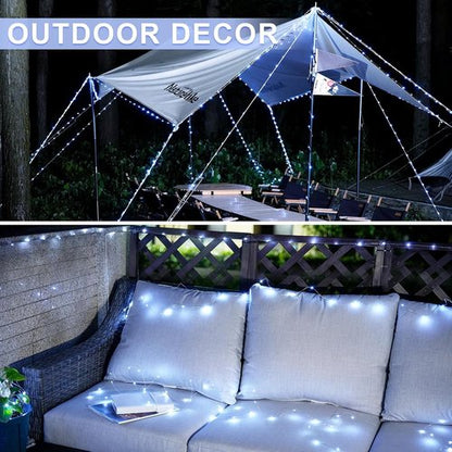 JMEXSUSS Fairy Lights - 400 LED Battery Operated String Lights | 132ft Copper Wire with Remote & 8 Modes for Outdoor Decor