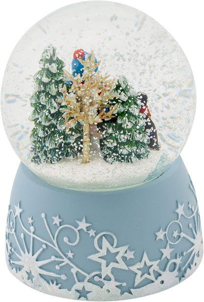 Roman Musical Glitter Globe - 6 Inch Ice Skating Scene with Jingle Bells Tune | Perfect Holiday Decor