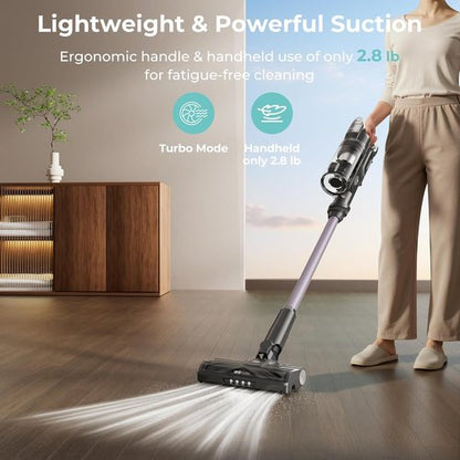CANDY Cordless Vacuum Cleaner - Strong Suction, Lightweight & Removable Battery | 45 Mins Runtime for Home Use