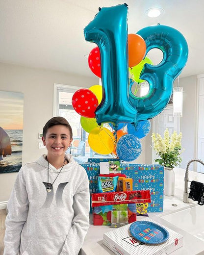 Blue Number 3 Balloon - 40 Inch Birthday Decoration for Kids & Adults | Perfect for 3rd Birthday Parties
