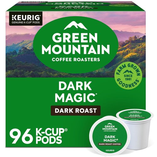 Green Mountain Coffee Roasters Dark Magic Coffee - Dark Roast K-Cup Pods, 96 Count for Rich Flavor