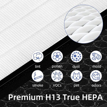 LEVOIT Vital 200S Replacement Filter - 3-in-1 True HEPA & Activated Carbon - 2 Pack, White