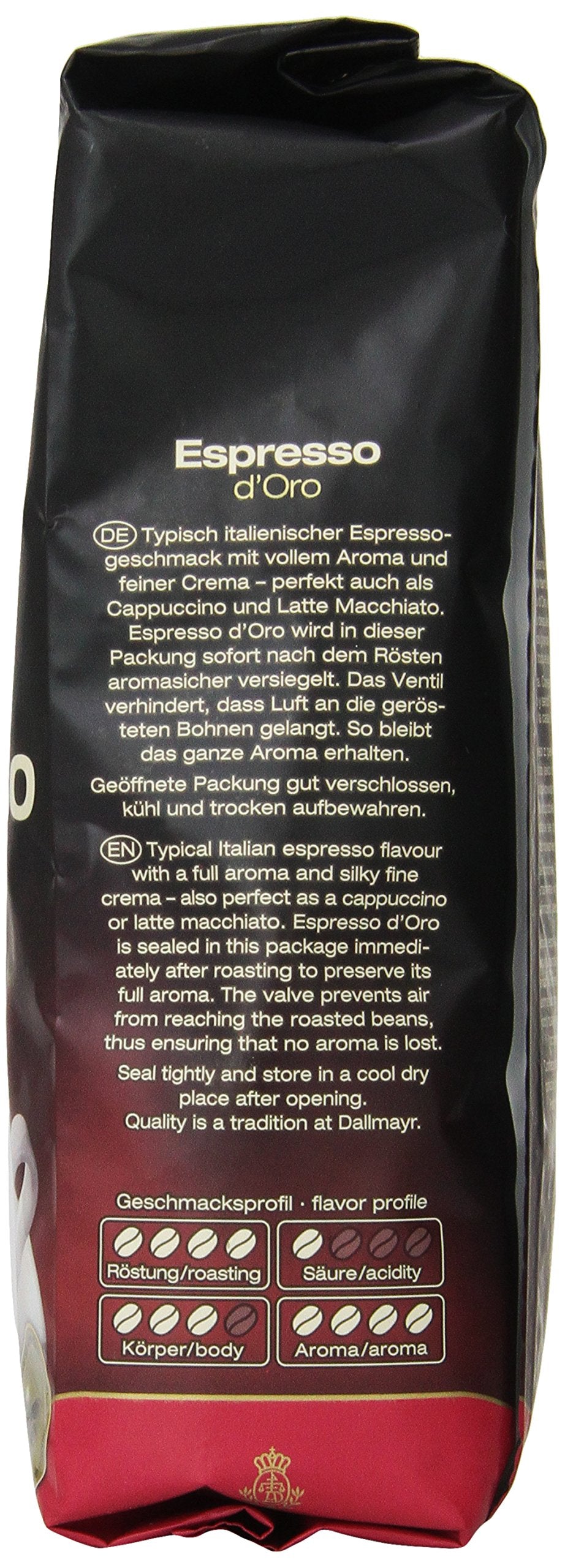 Dallmayr Espresso d'Oro Whole Bean Coffee, 17.6 Ounce