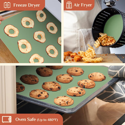 Silicone Baking Mat - Non-Stick Reusable Dough & Pastry Mat | 12 IN x 6 FT, Non-Slip Design for Air Fryer & Oven