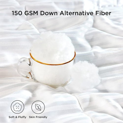 Bedsure Duvet Insert - Lightweight Quilted Cooling Comforter | Down Alternative, Queen Size, White, 88x88 Inches