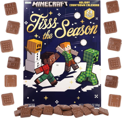 Minecraft 2025 Christmas Advent Calendar - 24-Day Holiday Countdown with Chocolate Treats | 1.76 Ounce