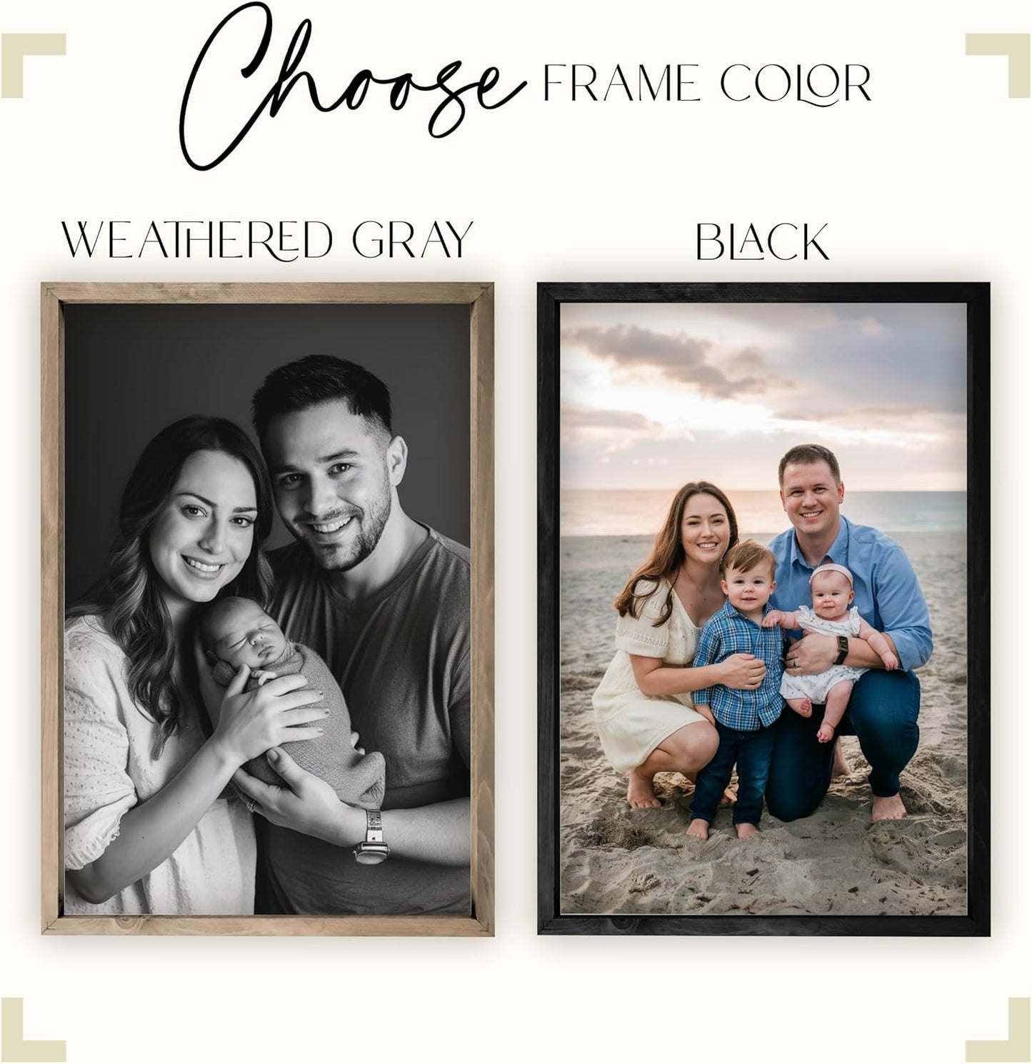 MRC Wood Products Custom Printed Portrait | Personalized Canvas Artwork - 4 Sizes & 2 Frame Options