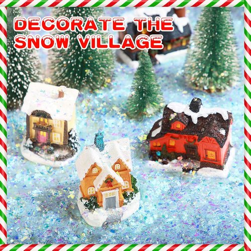 Aoriher Artificial Snow - Sparkling Glitter Flake Decoration for Christmas Trees | 0.55 Pound