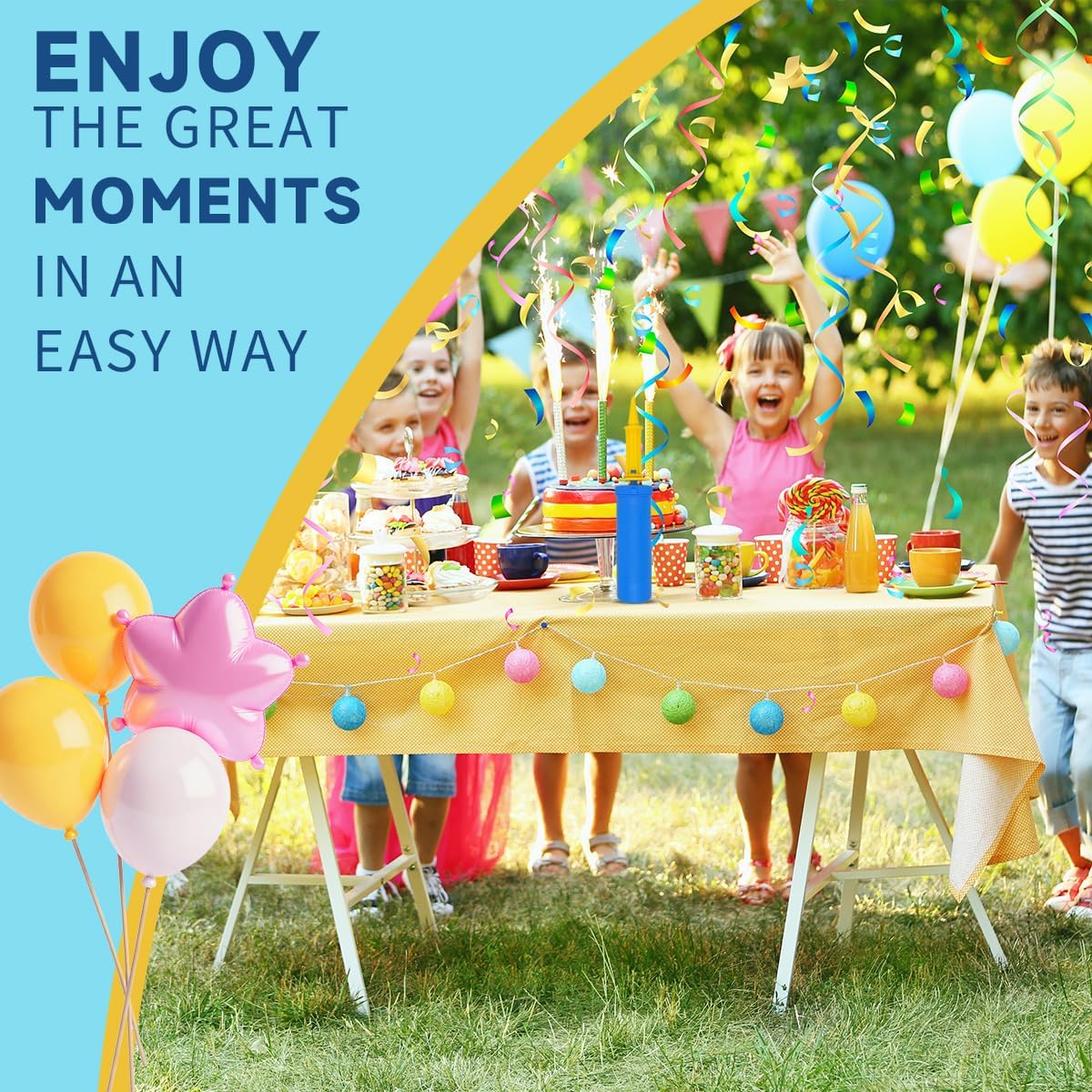 SUSWIM Handheld Balloon Pump - Dual Action Portable Inflator for Balloons & Inflatable Toys