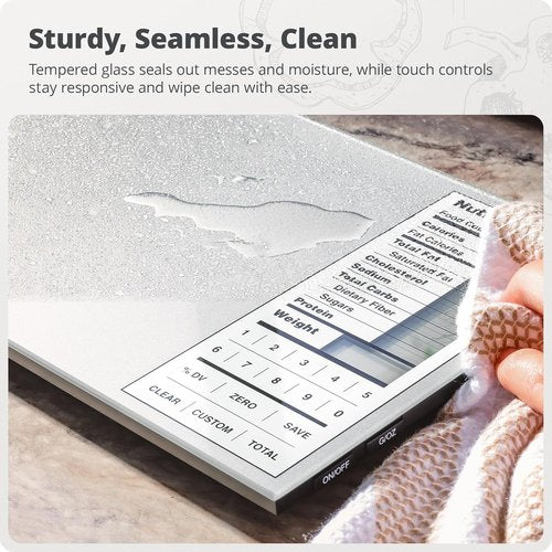 Greater Goods Food Scale - Nutrition Calculator for Meal Prep & Weight Loss | Compact 11lb Capacity, Silver