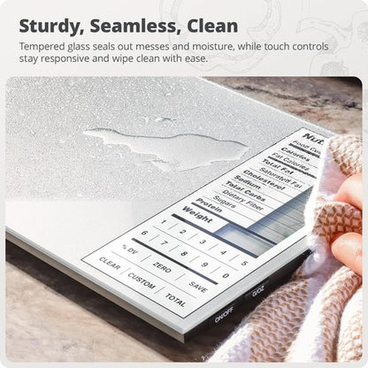 Greater Goods Food Scale - Nutrition Calculator for Meal Prep & Weight Loss | Compact 11lb Capacity, Silver