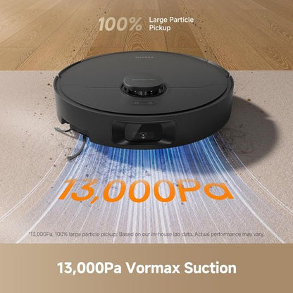 DREAME D20 Pro Plus Robot Vacuum - 13,000Pa Suction, DuoBrush for Pet Hair, Self-Emptying | Black