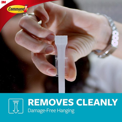 Command Bath Large Towel Hook Set - 3 Large Clear Frosted Hooks with Water-Resistant Strips for Damage-Free Organization