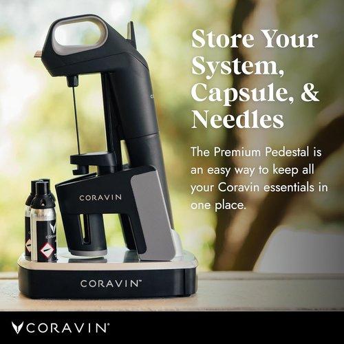 Coravin Premium Pedestal Base - To Hold Coravin Timeless and Coravin Pivot Wine by the Glass Systems