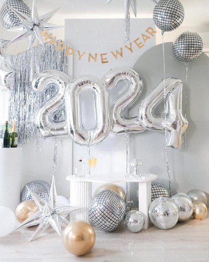 Silver Number Balloon - 40 Inch 0 Number Balloons for Birthday Decorations | Party Supplies for All Ages
