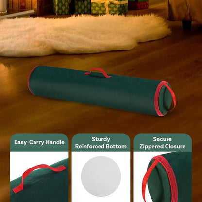 Elf Stor Wrapping Paper Storage Bag - 40-Inch Gift Wrap Organizer | Holds Up to 25 Rolls - Green