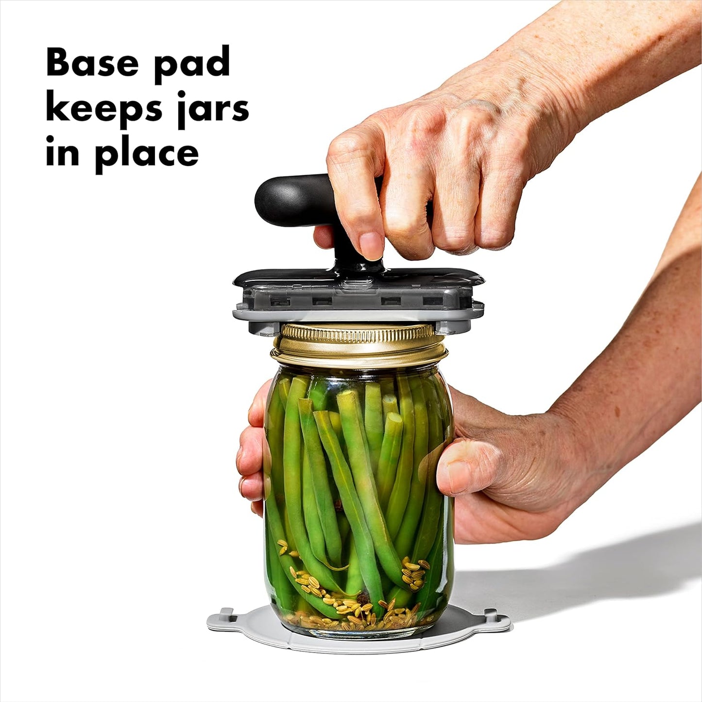 OXO Good Grips Jar Opener - Effortless Twisting with Non-Slip Basepad | Ideal for All Jar Sizes