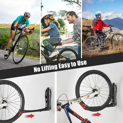 Ultrawall BIKEPAL Swivel Bike Rack - Effortless Wall-Mounted Storage Solution for Home & Garage