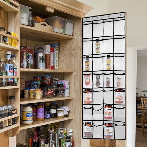 GOMAJI 28 Pocket Over the Door Shoe Organizer - Large Capacity Hanging Storage with 4 Hooks