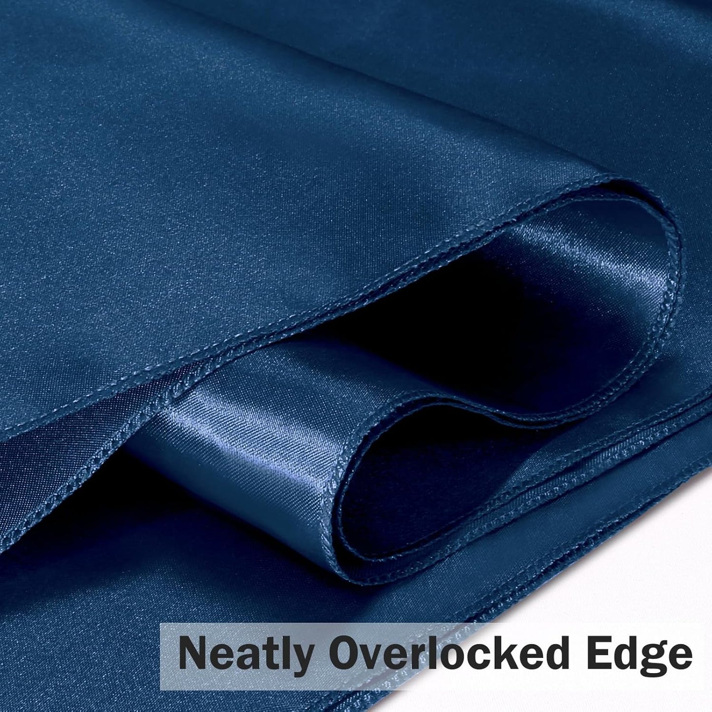P Pothuiny Navy Blue Satin Table Runner - 12 Pcs, 12 x 72 Inch for Weddings & Events