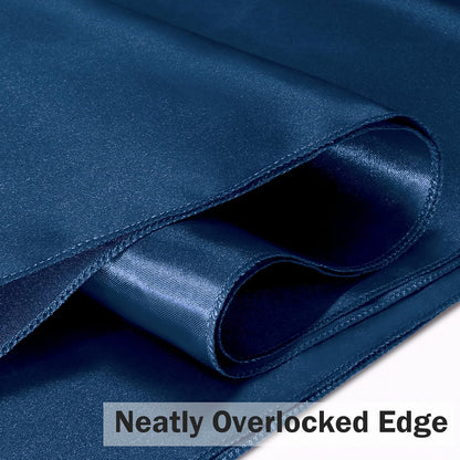 P Pothuiny Navy Blue Satin Table Runner - 12 Pcs, 12 x 72 Inch for Weddings & Events