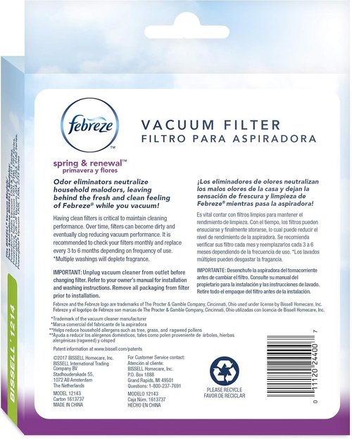 BISSELL Febreze Cleanview & PowerGlide Pet Replacement Filter - Model 12141 for Optimal Performance