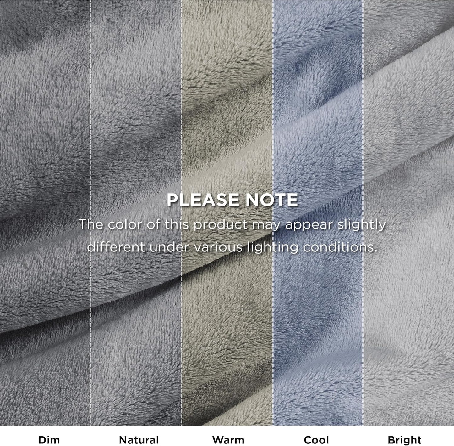 Skiennix Fleece King Size Blanket - Soft Lightweight Plush Cozy Microfiber in Light Blue (39.4" × 59.1")