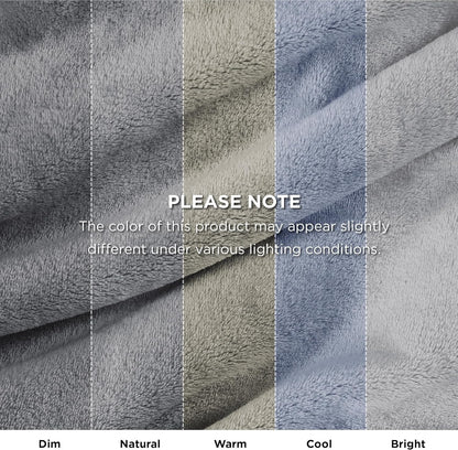 Skiennix Fleece King Size Blanket - Soft Lightweight Plush Cozy Microfiber in Light Blue (39.4" × 59.1")