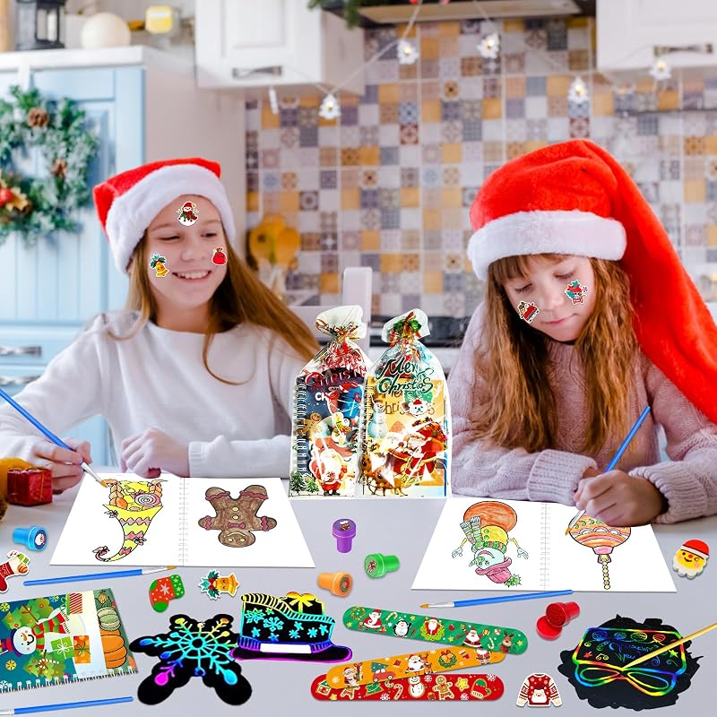 16-Pack Christmas Coloring Books & Activity Set for Kids - Party Favors & Goodie Bag Stuffers