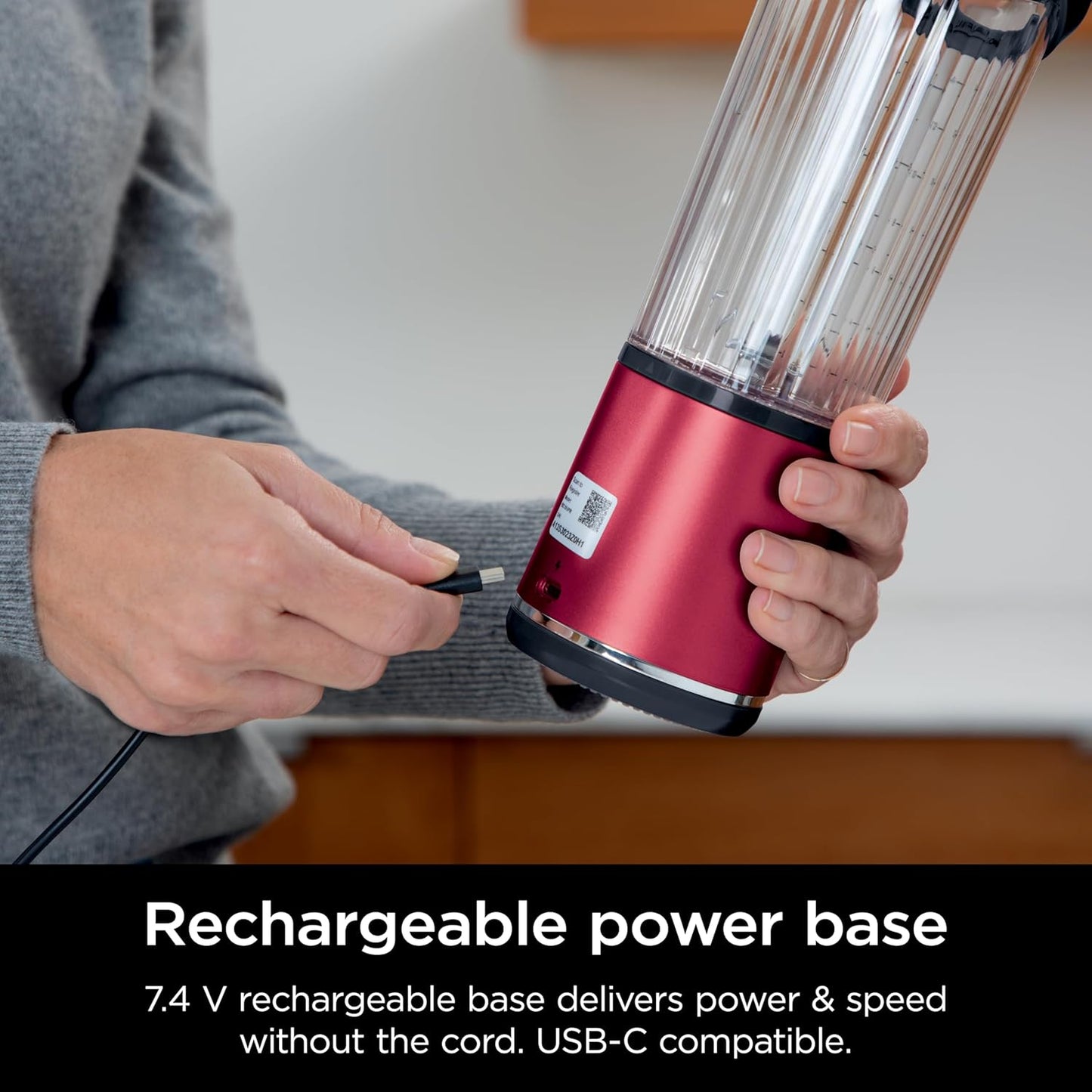 Ninja Blast Portable Blender - Cordless 18oz Personal Blender for Shakes & Smoothies | Leakproof Lid, USB-C, Red