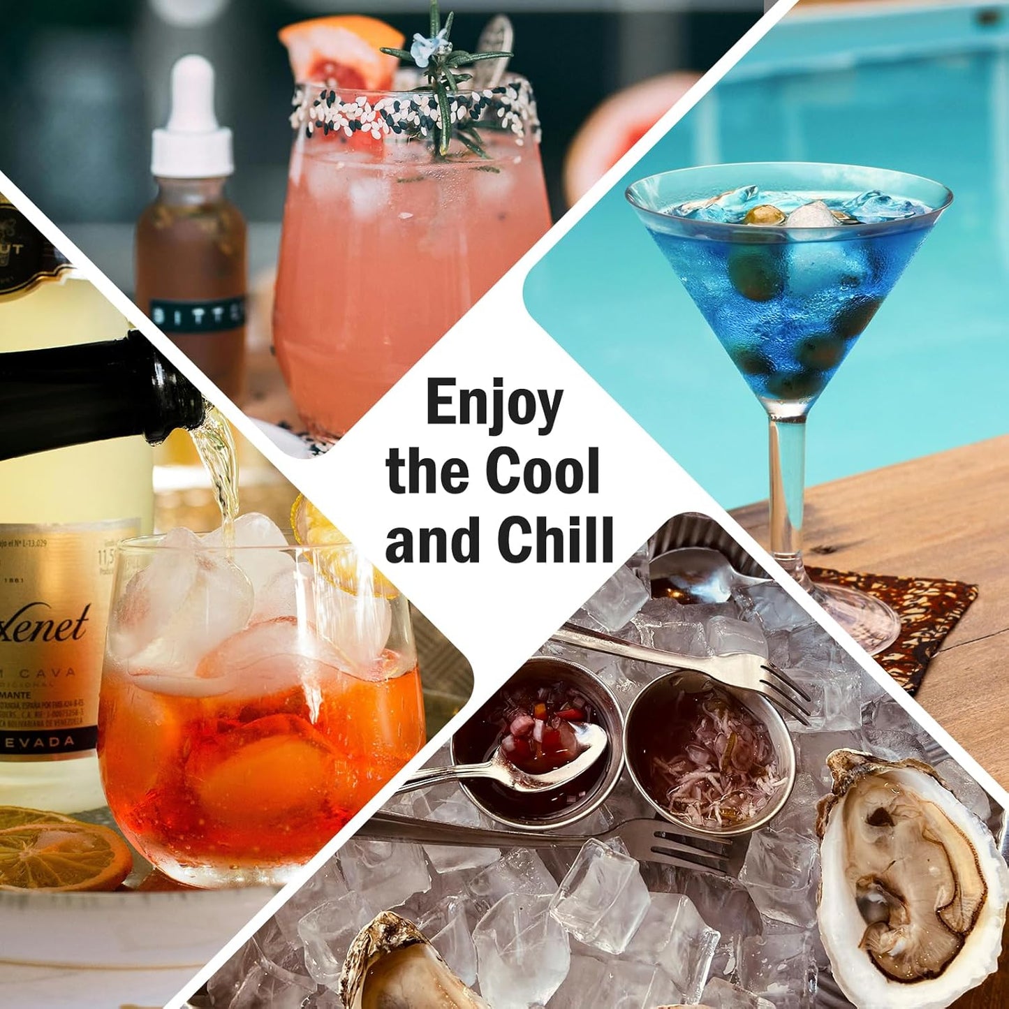 Silicone Ice Cube Trays by [Brand Name] - 5 Pack with Snap Lids & Push-Release Bottom | BPA-Free, Stackable Design