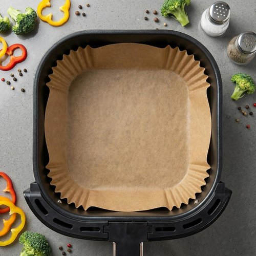 Air Fryer Liners - 400Pcs Disposable Non-Stick Parchment Paper for 5-8QT Air Fryers | 8" Square